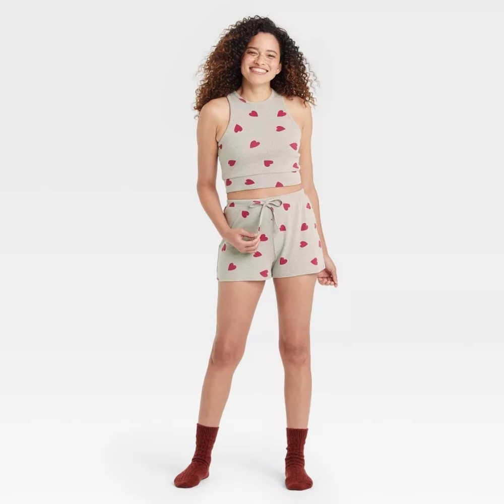 COLSIE Grey Tank Top With Heart Print